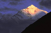 Dhaulagiri mountain peak at sunrise, from Tukuche village, Lower Mustang, Nepal. November 2004
