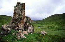 Unusual rock formation, Highland meadows, Guassa region, Ethiopia