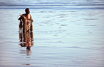 Traditional fisherman on River Nile, Luxor, Egypt