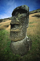 Ancient stone statue, Easter Island, Pacific ocean 1999
