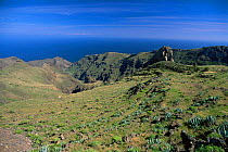 Looking down on Jerdune Valley, La Gomera, Canary Islands