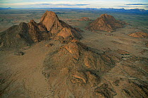 Aerial view of Spitzkoppe and Pontok Mountains in Namib Desert, Namibia