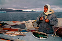 Inuit Narwhal hunter, NW Greenland.