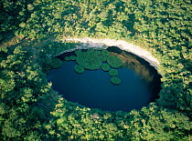 Aerial view of Aldama sink hole, Tamaulipas, Mexico