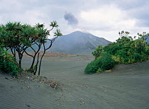 Yasur volcano surrounded with volcanic ash, Tanna, Vanuatu Is, South Pacific, 2003