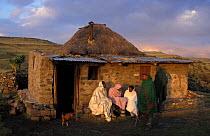 Rangers at their camp in Simien NP, Ethiopia, habitat of Gelada baboons, 1998