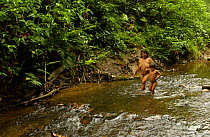 Huaorani indians, indigenous rainforest tribe, Napo Province, Ecuador