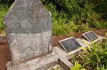 John Adams grave (survivor from The Bounty) Pitcairn island, South Pacific.