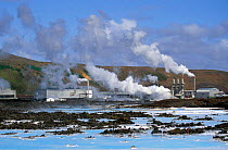 Svartsengi power plant beside the Blue Lagoon, Krisuvik, Iceland