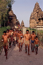 Worshippers at the Maha Shivaratri festival, India, Khajuraho, Madhya Pradesh,