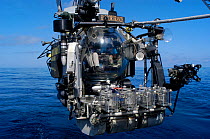 Launch of the deepsea submersible Johnson Sealink II, Atlantic ocean