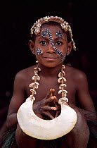 Boy of Yimas tribe, Karawari river, Sepik, Papua New Guinea, 2001