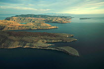 Aerial view of Espiritu Santo Island, Gulf of California, Mexico