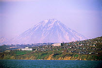 Koryaksky volcano and Petropavlovsk city, Kamchatka peninsula, Russia