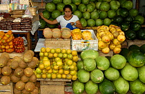 Market fruit stall, Santo Domingo de Los Colorados, Ecuado