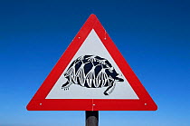 Beware of Tortoise road sign, West Coast NP, South Africa