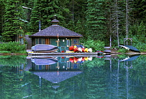 Boathouse on Emerald Lake, Yoho NP, British Columbia, Canada