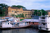 Boats and harbour of Tefe, Amazonas, Brazil