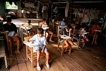 Children at Jaraua village school, Mamiraua Ecol. Stn., Amazonas, Brazil