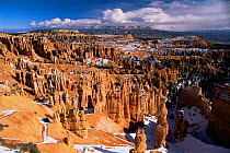 Bryce Canyon with snow in winter, Utah, USA.