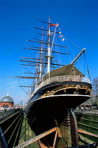 The Cutty Sark ship at Greenwich, London, UK.