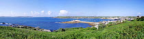 Panoramic view of St. Mary's, Scilly Isles, Cornwall, UK.