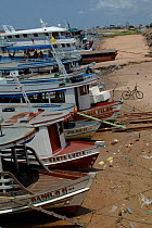 Santarem harbour in the dry season. Para State, Brazil.