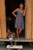 Local woman and child. Para State, Brazil.