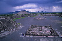 Avenue of the Dead. Teotihuacan Aztec archaeological site, Mexico.