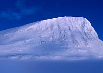 Snow covered mountain Stupipakte, Vindelfjallen NR, Lapland, Sweden