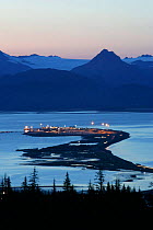 Dawn over Homer spit and Katchemak Bay, Alaska.