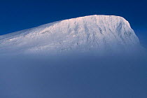 Snow-covered mountain Stupipakte, Vindelfjallen NR, Lapland, Sweden.