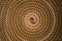 Coiled deck ropes on board M/S Hiorten from 1692 Sweden