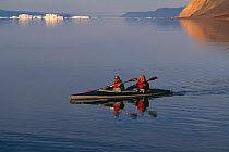 Kayak ecotourism, Qaanaaq, Greenland, Arctic.