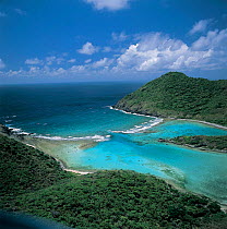 Aerial view of British Virgin Islands, Caribbean.