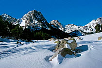 Aigues Tortes National Park, mountain scenic in winter, Lerida, Pyrenees, Spain