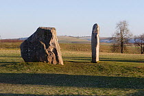 'The Cove' - remains of an inner ring of stones - at Avebury Stone Circle (World Heritage Site) Avebury, Wiltshire, UK.