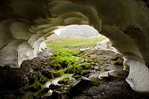 Ice cave thawing, Picos de Europa, Cantabria, Spain.