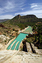 View from Cenajo dam, Cenajo reservoir, Murcia, Spain.