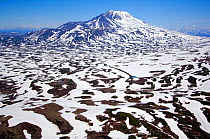 Taunshitz Volcano covered in snow, Kronotsky Zapovednik Reserve, Russia.