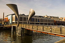 Horn sculptures on Pero's footbridge, Bristol Docks, Bristol, UK 2006