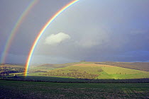Double rainbow, viewed from Spread Eagle, Dorset, England