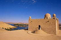 Aga Khan Mausoleum on river Nile, Aswan, Egypt