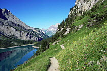 Oeschinensee lake, Alps, Switzerland