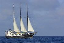 Alta sailing yacht, tourism boat, Gardner Bay, Española / Hood Is, Galapagos  2006