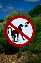 Sign prohibiting feeding of Baboons, Cape of Good Hope NR, South Africa