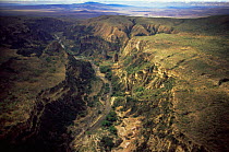 Aerial view of gorge, Hell's Gate NP, Great Rift Valley, Kenya