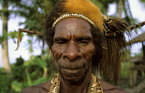 Portrait of Asmat man, Western Papuasia, Indonesia (Formerly Irian Jaya) 2002 (West Papua).