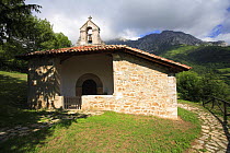 Hermitage of Santa Maria and Tejo de Bermiego, San Martin de Teverga, Asturias, Spain.