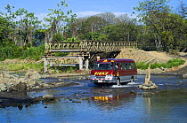 Taxi crossing river in Costa Rica